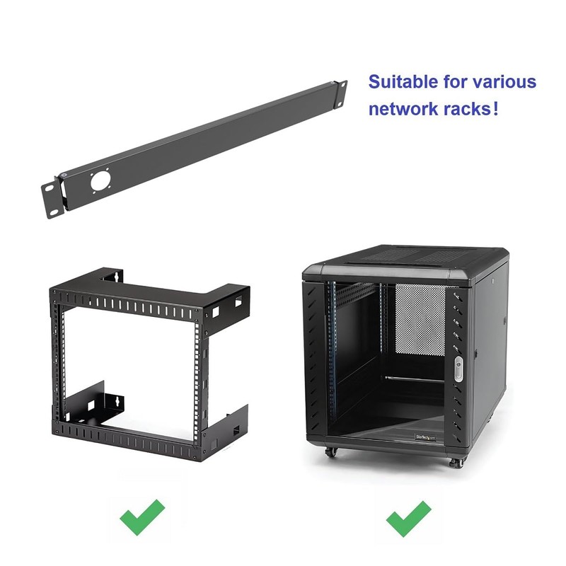 QiaoYoubang 1U Hinged Rack Panel 1D XLR HDMI Audio Rack