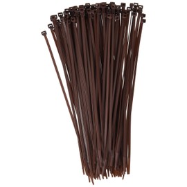 11-in, 100-Pack, 75-lb, Dark Brown, Standard Nylon Cable Tie
