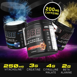 Applied Nutrition Applied Nutrition ABE Pre Workout - All Black Everything Pre Workout Powder, Energy & Physical Performance with Citrulline, Creatine, Beta Alanine (375g - 30 Servings) (Strawberry Mojito)