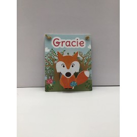 Gracie Children's Magnetic mini Clip Board school reminders reminder on Fridge wall plaque with spring peg with Funny Faced Squirrel