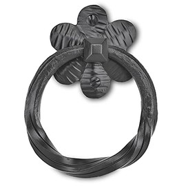 2 Pack Door Pull 4.5 inch Rustic Barn Door Handles Black Barn Door Handle Cast Iron Handle Shed Door Handle Gate Hardware Barn Door Pull Handle The Farmhouse Series by Borderland Rustic Hardware