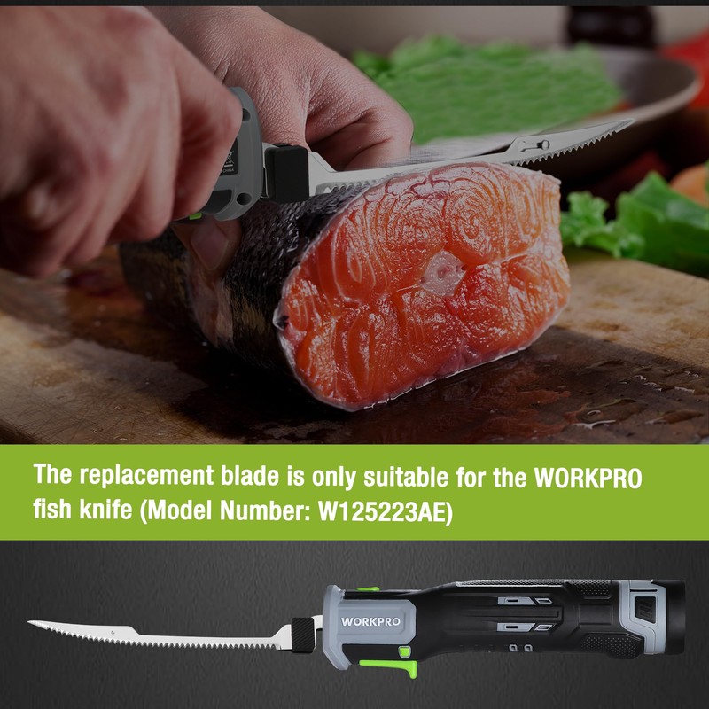 WORKPRO 8" blades for 12V Electric Fillet Knife (W125223AE)