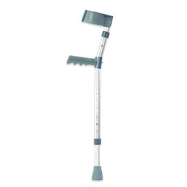 Your Essential Shop Coopers PVC Handle Double Adjustable Elbow Crutch - Small - Single | Lightweight Crutch for Adults | Height Adjustable Elbow Crutch | Hospital Crutch | Soft Touch PVC Handle