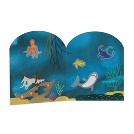 Stick & Play Deep Sea, Floss & Rock, Educational Reusable Sticker Book, Fun Fold Out Scenes with Matching Stickers, Kids Activity Pack, Children 3+ Years