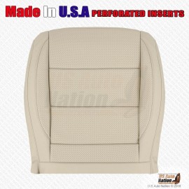US Auto Nation 832-790-4949 2006 2007 2008 2009 2010 VW Jetta Driver Passenger Perforated Leather Cover Tan - Driver Bottom