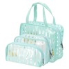 PATIKIL 3 Pcs Clear Makeup Cosmetic Bag, Transparent PVC Travel
