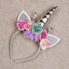 Nishine Unicorn Horn Floral Headband Glitter Ears Pony Headbands Tiara