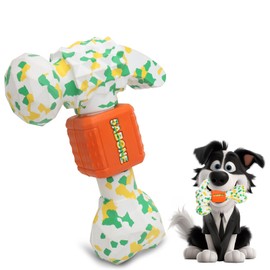 Generic Dog Chew Toy, Biodegradable Two Kinds of Chewing Intensity Camouflage Color Dog Toy for Aggressive Chewers, Indestructible, white、orange、yellow、green