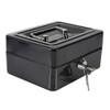 Security Box, Mini Portable Check Boxes Iron Lockable Cash Money