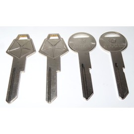 Strattecc 4 Keys Compatible with Dodge Challenger Key Blanks 1970 1971 1972 1973 1974 OEM Classic 4 Keys