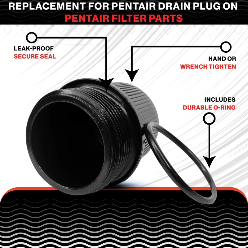 Swimables 190030 Pentair Filter Drain Plug | Compatible with Pentair