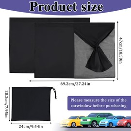 Sun Protection Car Curtain, Magnetic Car Sun Protection Rear with UV Protection, Reflective Heat Protection, Sun Visor Car Children, Adults and Pets, Car Blackout Window (B)