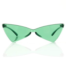 EHH - Triangles Shaped Sunglasses（Triangle - Green）