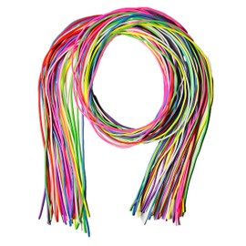 LILAJ Fashion Scooby String Colourful Pack – Elastic Vibrant Lacing - for DIY Jewellery Making Necklace Keychains Bracelets Shoelaces Craft Decoration Projects Pack of 40