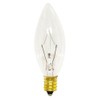 Satco S3346 120V Candelabra Base 25-Watt B8 Light Bulb, Clear,