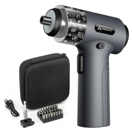 Creality Destornillador eléctrico, destornillador inalámbrico de 3,7 V con 32 puntas de destornillador de acero CRV, batería de 2500 mAh, par de 5N.m, perilla de 7 velocidades para todas las