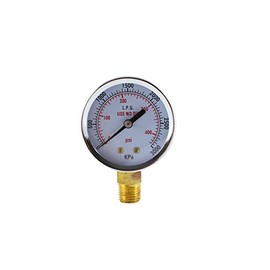 High Pressure Gauge for Propane Regulator 0-400 psi - 2 inches