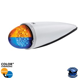 UNITED PACIFIC INDUSTRIES DOUBLE FURY 17 LED DUAL FUNCTION WATERMELON TORPEDO CAB LIGHT (Choose LED Color) - Amber and Purple