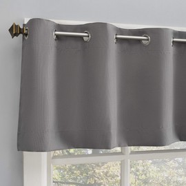 No. 918 Dylan - Cortina Semitransparente con Ojales y Niveles, Juego de Cocina de 54 x 36 Pulgadas, Color Gris