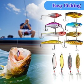 mason life Gifts for Fishing Lovers-Fishing Lure Tackle Set - Xmas Surprise Fish Gift for Father Boyfriend