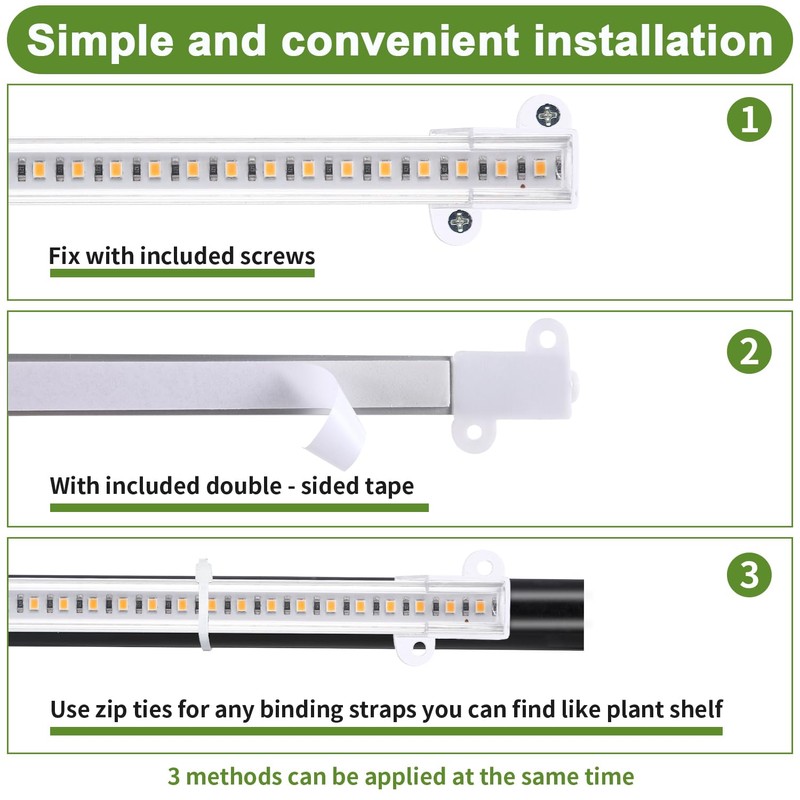 8.6'' LED Grow Light Strips, Full Spectrum 3500K Grow Lights