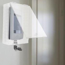 NOLITOY Thermostat Lock Box with Keyed Access - Transparent Plastic Protective Cover for Wall Thermostats, Home Office and Factory Use