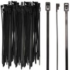 Harrier 8-inch Reusable UV Resistant Nylon Cable Zip Ties, Black,