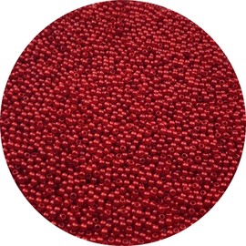 Pearl Beads, 4000 Pcs Craft Beads Loose Pearls 3mm Round Spacer Beads for Earring Bracelet Necklace Key Chains Jewelry DIY Craft Making,Decoration and Vase Filler(Red)