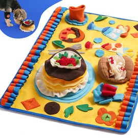 Snuffle Mat for Dogs Removable Sniffing Feeding Mat for Dogs Slow Eating, Encourages Natural Foraging Skills for Dogs Cats,Interactive Dog Puzzle for Boredom