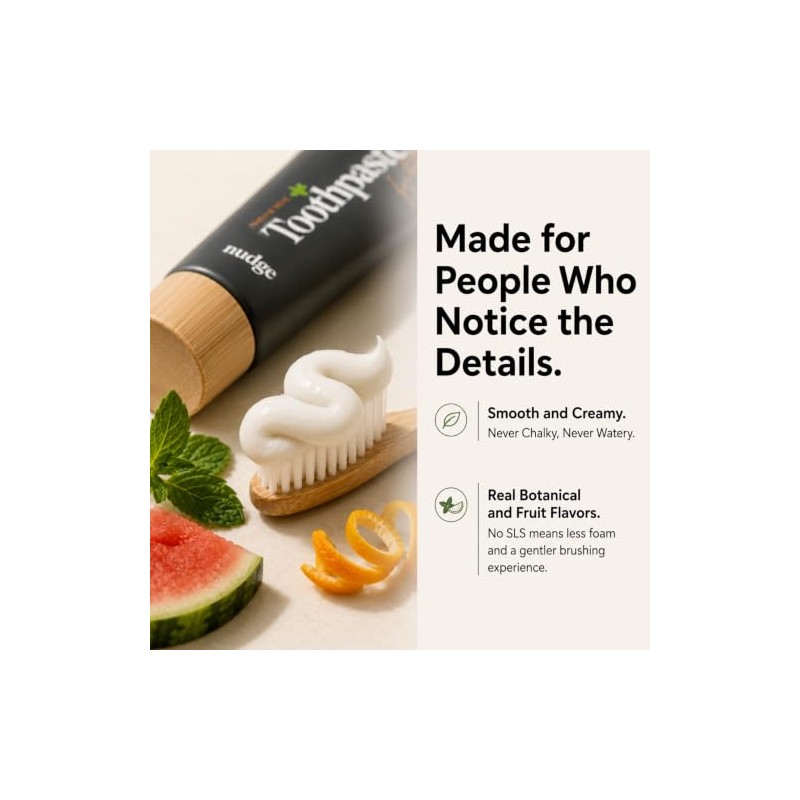 Nudge 10% Nano Hydroxyapatite Toothpaste, Rod-Shaped nHA for Maximum Enamel