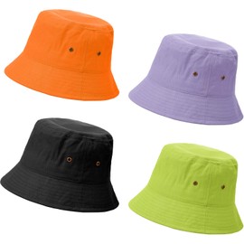 4 Piezas Sombrero Tipo Pescador Gorro de Sol Sombrero Plegable para Viajes Gorra de Pesca de Playa para Hombres y Mujeres(S