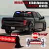 4X 6.1 inch Emergency Strobe Police Lights Red/Blue 24 LED