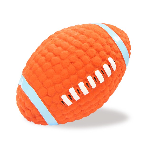 5.2” Squeaky Dog Toy Football, Rugby Shape Interactive Dog Balls