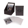 Atlantic Media Sleeve Storage Bin - Leatherette Front, Quality Stitching