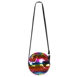 Boland 36011 - Shoulder Bag Holo, Size 20 cm, Rainbow, Accessory, Bag, Festival, Theme Party, Carnival
