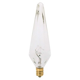 Satco S3744 120V Candelabra Base 25-Watt HX10.5 Light Bulb, Clear, 2 Count(Pack of 1)