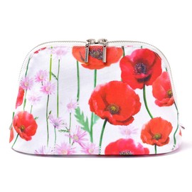 W1003210 Round Pouch (Large) Scarlet Poppy Makeup Pouch, Stylish, Cute