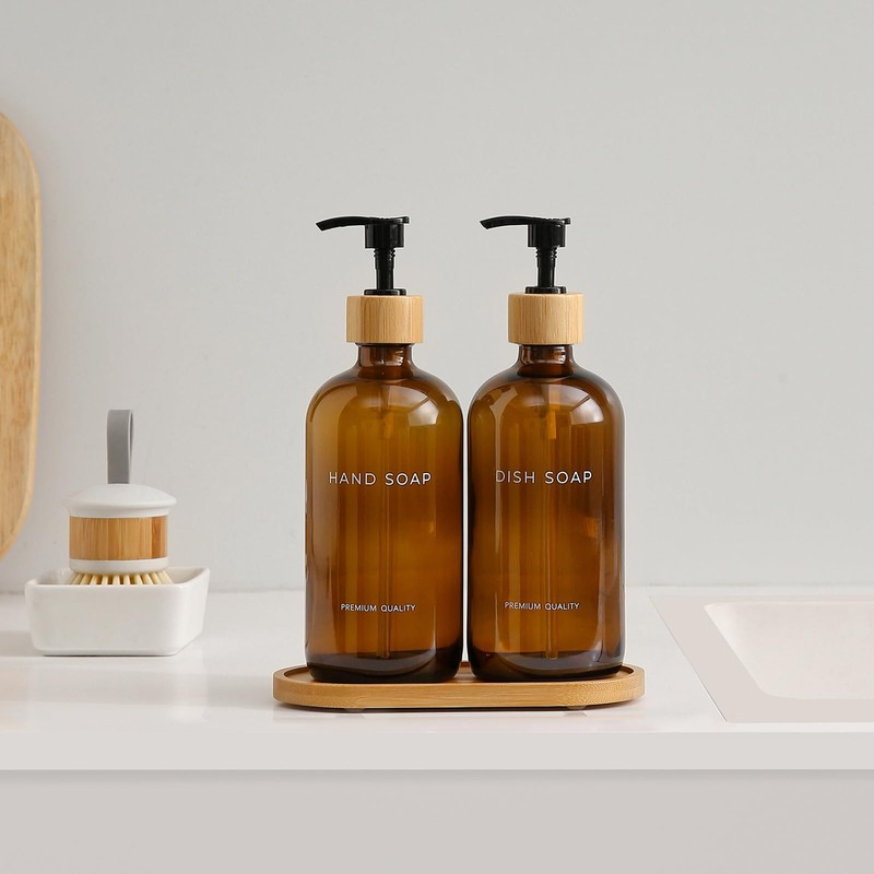 Hand and Dish Soap Dispenser Set - Kitchen Soap Dispenser