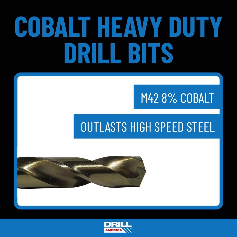Drill America - DWD29J-CO-PC 29 Piece M35 Cobalt Drill Bit