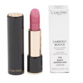 Lancome L'Absolu Rouge Lipstick Rosy Sparkling Cream 355  Rare
