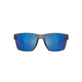 Native Men's XD9041 Breck Square Sunglasses, Matte Smoke Crystal/Blue Mirrored Polarized, 56 mm