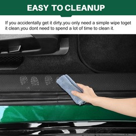 KUNGKIC For Mini Cooper U25 Countryman 2024 2025 PU Car Door Edge Protector Sill Protector Sticker Film Anti-Collision Protection Cover Threshold Strip Accessories (Faux Leather)