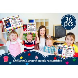 SICOHOME 36pcs Kindergarten Certificates Preschool Diploma for Kids Kindergarten Certificate of Completion Preschool 2025 Classroom Activities Certificate for Kids Students Teachers Supplies