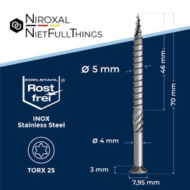 Torx Stainless Steel Patio Screw, Cutting Groove, Oval Head and Shank Ribs, All Screw Lengths, Many Quantities, Partially Threaded Wood Screw, Patio