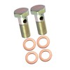 A ABSOPRO 2 Set Banjo Bolt Brake Fitting Adapter Kit
