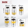 sourcing map 5pcs 1/2" Drive 6 Points Socket 13-17mm Metric