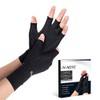 Copper Arthritis Gloves for Women Men, Fingerless Breathable & Moisture