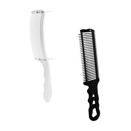 SAFIGLE 2 pcs Barber Hair Cutting Comb Set Positioning Clipper Comb for Salon Use Durable Material for Hairdressing and Haircuts Design