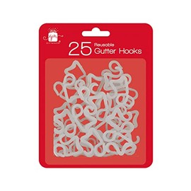 Gift Maker 25 Mini Gutter Hooks Hanging Outdoor Christmas String Fairy Lights Plastic Clips
