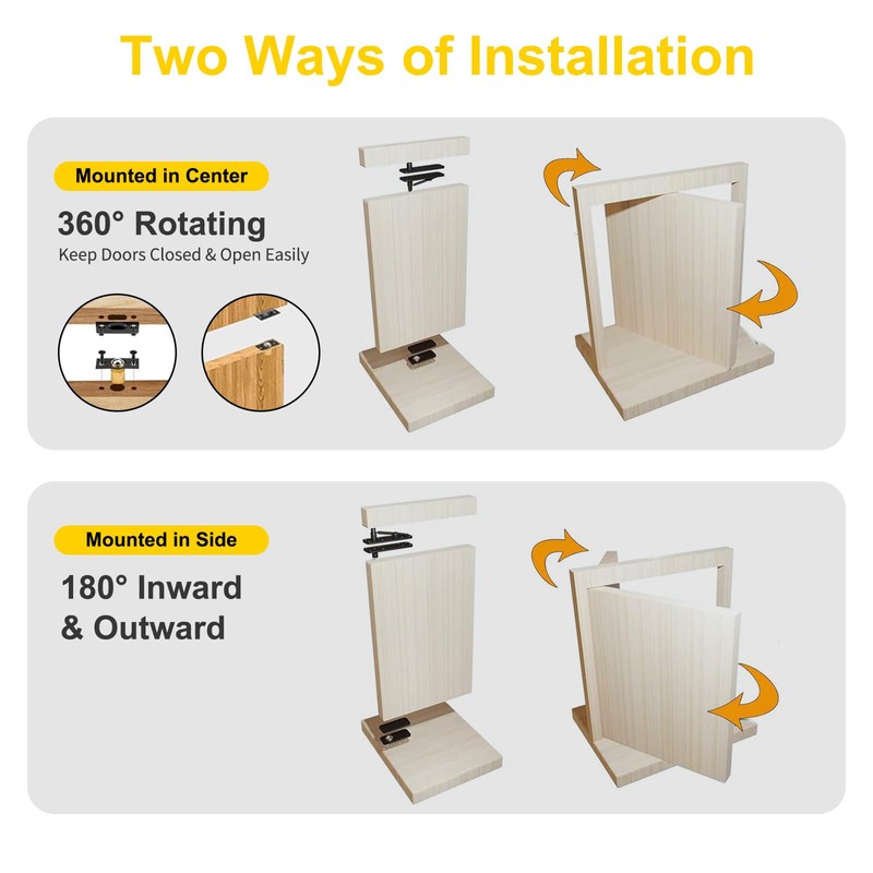 Heavy Duty Hidden Door Hinge - 600LB Load Bearing, 360°